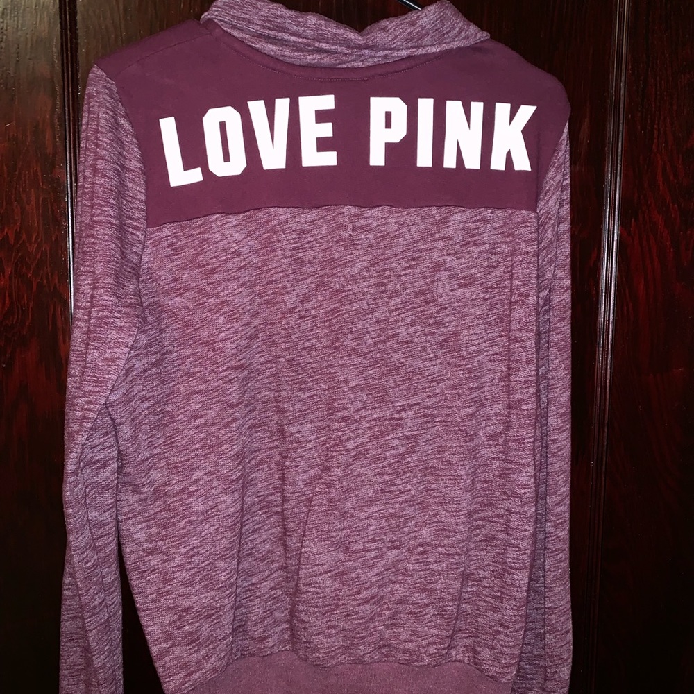 pink quarter zip